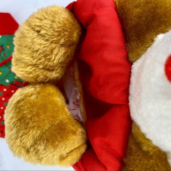 Vintage Smithy BASSET HOUND Dog Christmas Stocking Plush Quilted Patchwork 23” - Picture 7 of 12